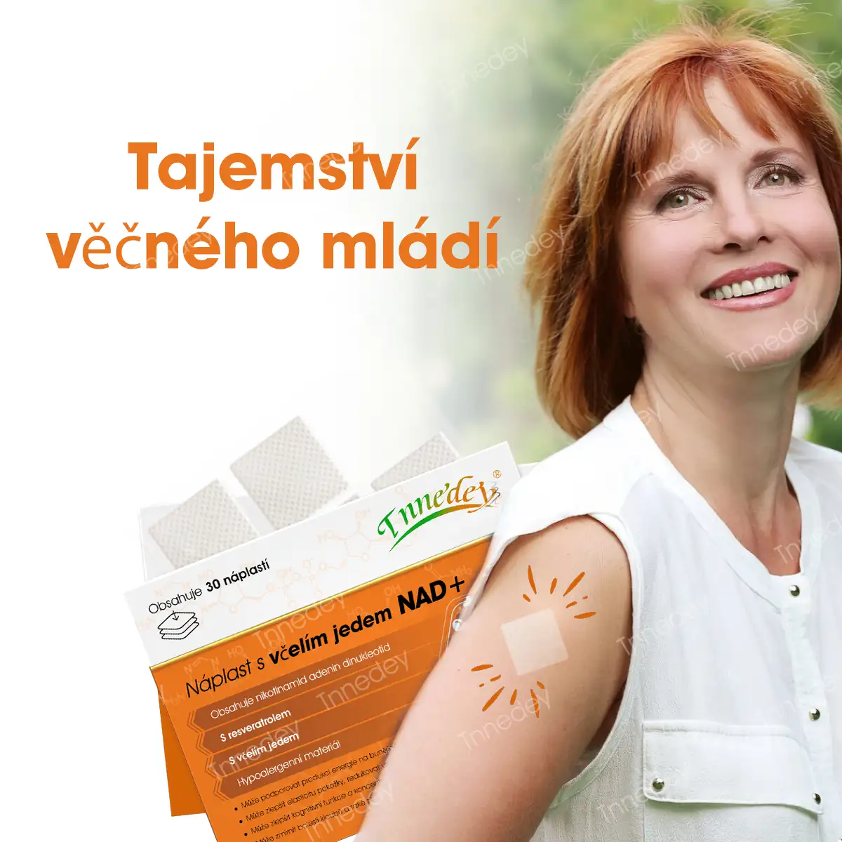 [Oficiální obchod] Tnnedey® NAD+ náplast s včelím jedem – Dokonalé omlazení pleti a příval energie (Poslední den slevy: 75 %)