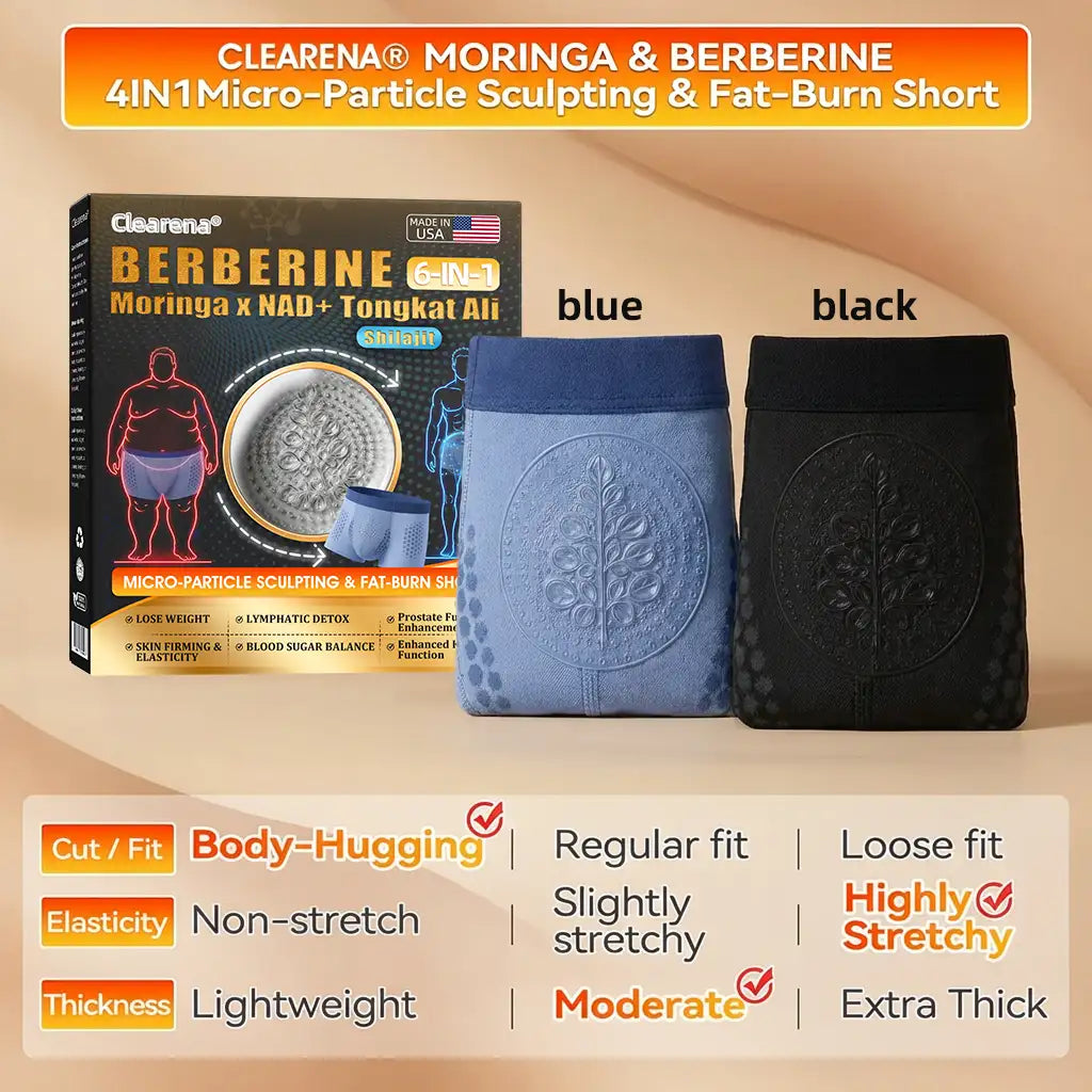 🇨🇿 Oficiální značkový obchod ✔️ | 𝐂𝐥𝐞𝐚𝐫𝐞𝐧𝐚® 2026 Moringa × Berberin × NAD+ 6‑v‑1 Nano částicové formování těla a spalování tuků šortky (pro ženy i muže s vylepšenou podporou mužské vitality)